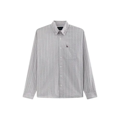 Abercrombie＆Fitch Серые Мужские Рубашки