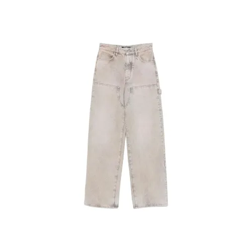 AMIRI Женские джинсы песочно-бежевого цвета