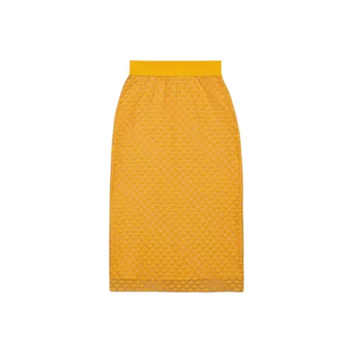 GUCCI X ADIDAS Originals GUCCI X ADIDAS Collaboration SS22 Повседневный Длинный Юбка Женские Желтый