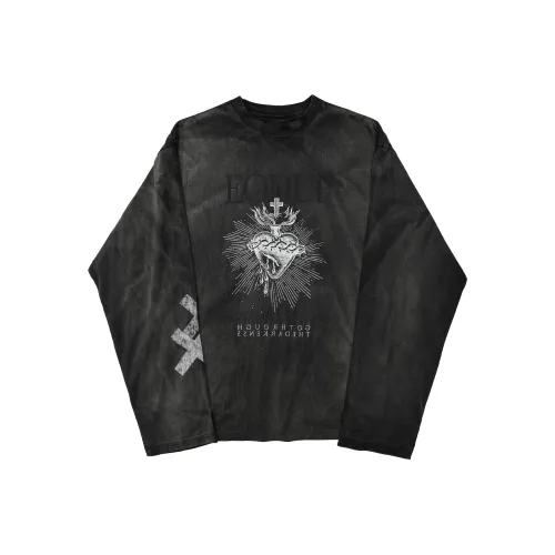 EODUP Длинный рукав Т-рубашка Унисекс