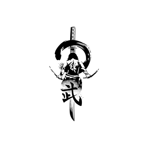 Gentle Welcome Samurai Tattoo Наклейка Водонепроницаемый Длинный Долговечный Ноги Рука Обхват груди Травяной Сок Не Светоотражающий Моющийся