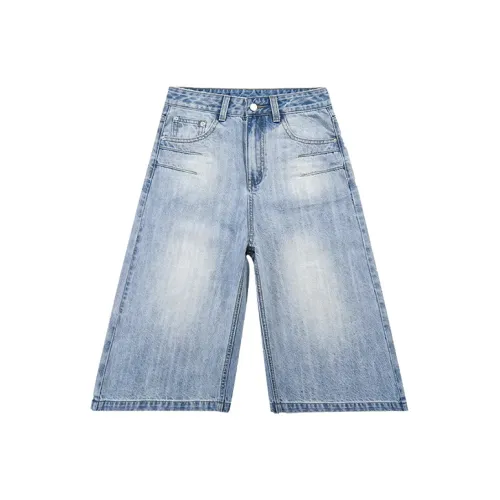 Белый медведь Весенний Летний Пояс с кромкой Плиссированная текстура Премиум Дизайн Прямой крой Утягивающие Джинсовые шорты Женские