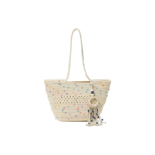 RED DRAGONFLY Ткань Тоут Сумка Сумка для покупок Сумка на плечо Женская Экрю