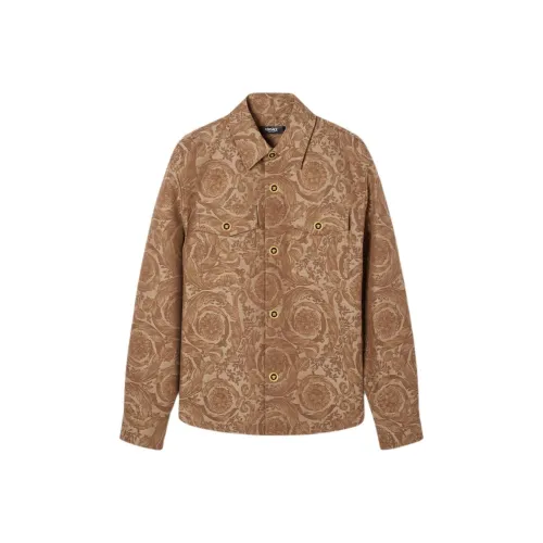 VERSACE Бежевые Мужские Рубашки