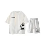 Комплект одежды (Белый топ + Белые и серые штаны)