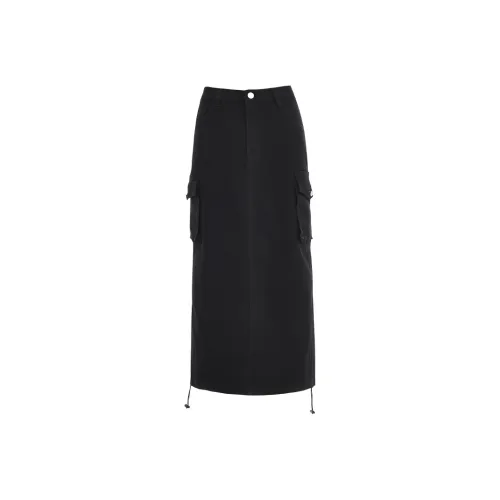 MJB Черные Женские Джинсовые Длинные Юбки