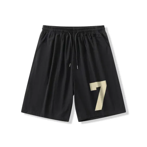 LUANBU Колено Длина Боковая сторона Числа 7 Цветочный Дизайн Быстросохнущий Повседневные шорты Унисекс