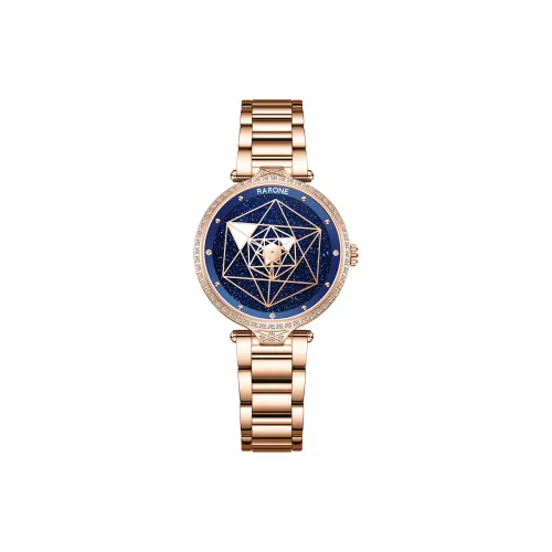 RARONE Серия Yueji Счастливый Шестигранная Звезда Кварцевый Механизм Нержавеющая Сталь Ремешок Часы Женские Часы Синий Циферблат