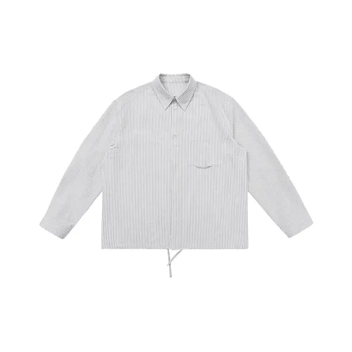 SINBOS Простые Серые Полосы Мужские Рубашки