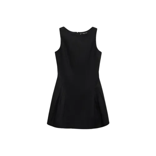 Манго Черные Женские Платья без рукавов