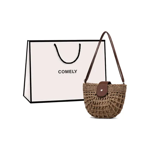 COMELY Ткань Saddle Сумка Плетеная Сумка Сумка через плечо Стандартная Женская Хаки