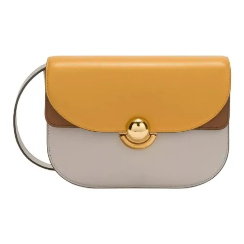 Furla Телячья кожа Сумка через плечо Сумка на плечо Маленькая Женская Горчично-желтая и Серая