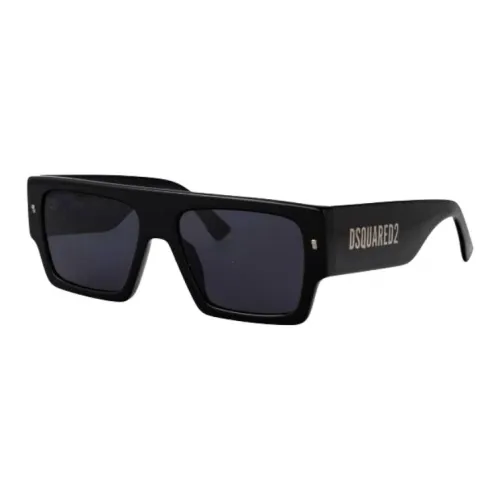DSQUARED 2 Пластик Прямоугольные Солнцезащитные очки Мужские Черные