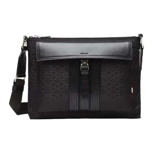 BALLY Нейлоновая сумка Journalist с кожаными вставками сумка через плечо мужская черная
