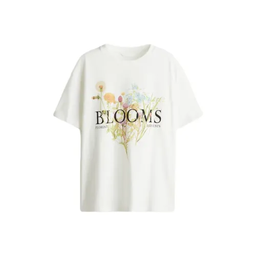 H&M Белый/Зеленый Женские Футболки