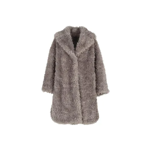 ERMANNO SCERVINO Серо-фиолетовые Женские Куртки