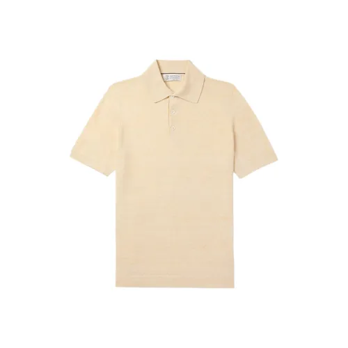 BRUNELLO CUCINELLI Orange Мужская рубашка polo