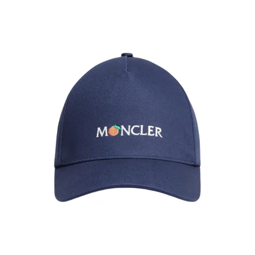 Moncler Хлопок Холст Габардин Кепки Мужские Синий
