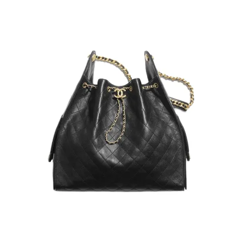 CHANEL 25Bag Телячья кожа Сумка Сумка через плечо Большая Женская Черная