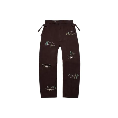 BODE Коричневый Мужской Повседневный Брюки