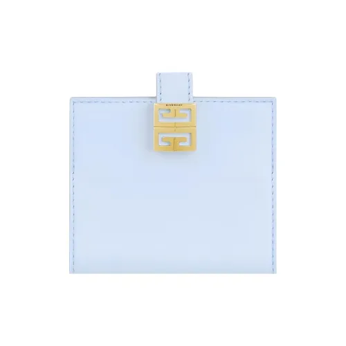 GIVENCHY 4G Коровья кожа Кошелек Маленький Женский Светло-синий