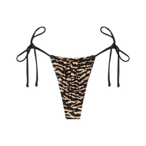 Réalisation Par Коричнево-черные плавки с тигровым принтом для женщин