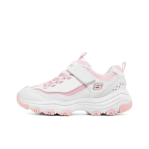 Skechers Shock Absorbers Устойчивые к истиранию противоскользящие детские повседневные туфли Бело-розовые Подростки