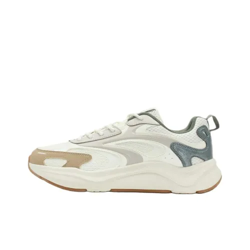 QIAODAN Dry Противоскользящий Легкий Увеличивающий Высоту Низкий Топ Casual Мужской Айвори Белый JIYE Зеленый