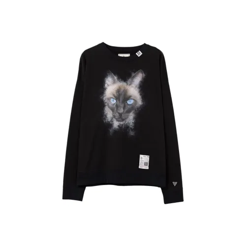 Maison Mihara Yasuhiro Черные Мужские Свитшоты