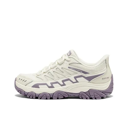 Skechers Slip-resistant Abrasion-resistant Low-top Hiking Shoes Women's Beige Skechers Противоскользящие Устойчивые к истиранию Низкие Кеды Походная обувь Женские Бежевые