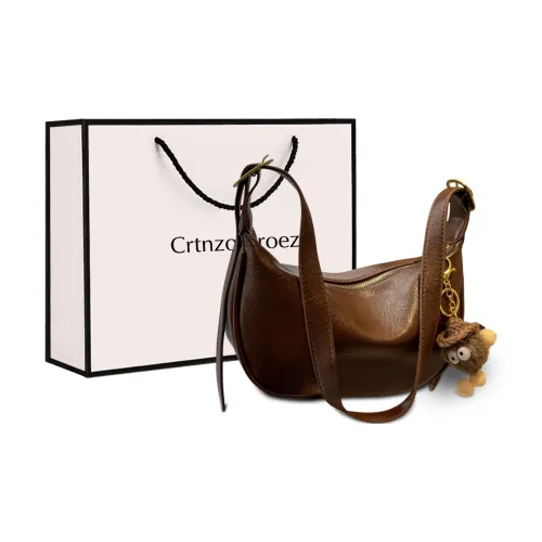 Crtnzo Kroez ПУ (полиуретан) Сумка через плечо Сумка-пельмень Обычный Женские Кофе