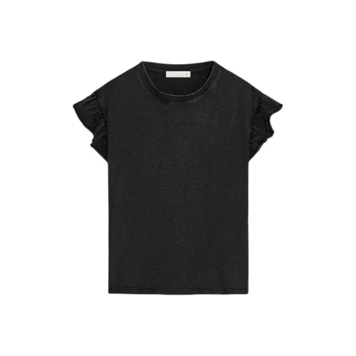 ZARA Черные Женские Т-рубашки