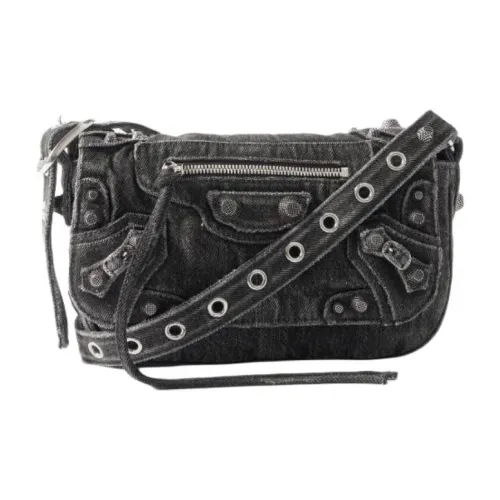 Balenciaga Le Cagole Овчина Тоут Сумка Сумка для покупок Сумка через плечо Мини Мужская Черная