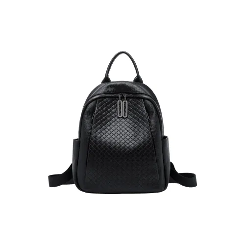 ZOOLER Рюкзак из крупнозернистой текстуры коровьей кожи женский черный