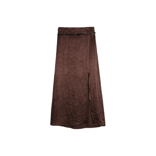 Elle Кофе Женские Повседневные Длинные Юбки