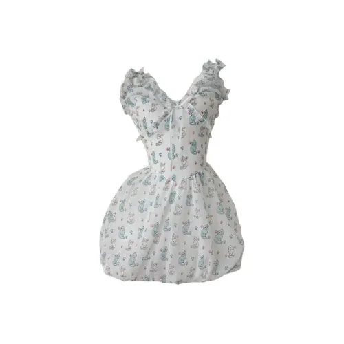 TSKIU Белые Женские Платья без рукавов