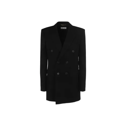 SAINT LAURENT SS22 Бизнес-костюм Пальто Женское Черное