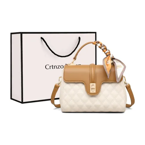 Crtnzo Kroez Сумка через плечо из коровьей кожи стандартная женская бежевый хаки
