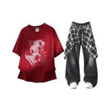 Бордовый + Черный Серый Брюки