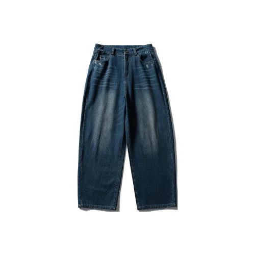 DOH STORE Синие унисекс джинсы