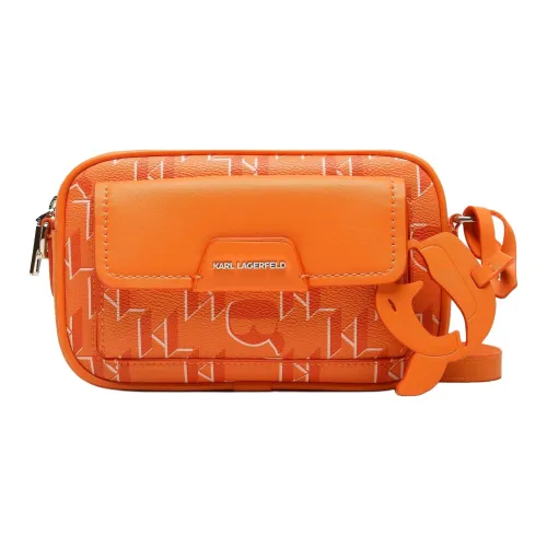KARL LAGERFELD Lafayette ПУ (полиуретан) Сумка через плечо Средняя Женская Оранжевая