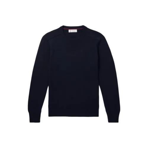 BRUNELLO CUCINELLI Морской синий Мужские Свитера
