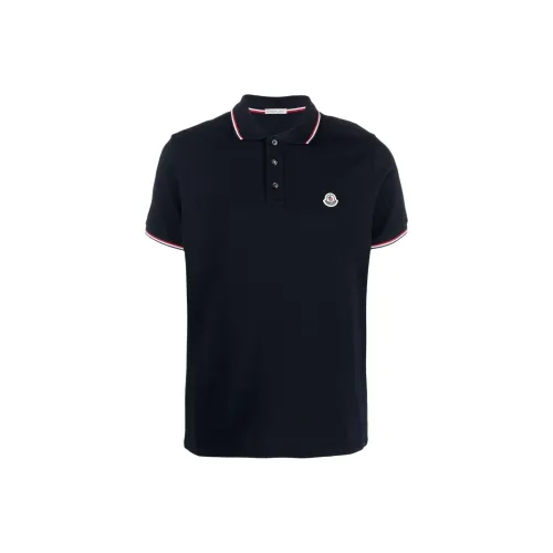 Moncler Поло Мужское Морской Синий