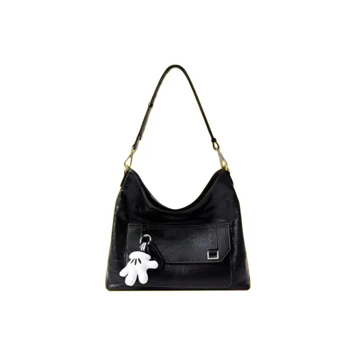 FION Сумка-тоут из коровьей кожи плечевая сумка большая женская черная