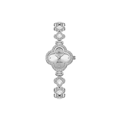 Disney Princess Кварцевый механизм Металлический ремешок Часы Женские Серебристый циферблат