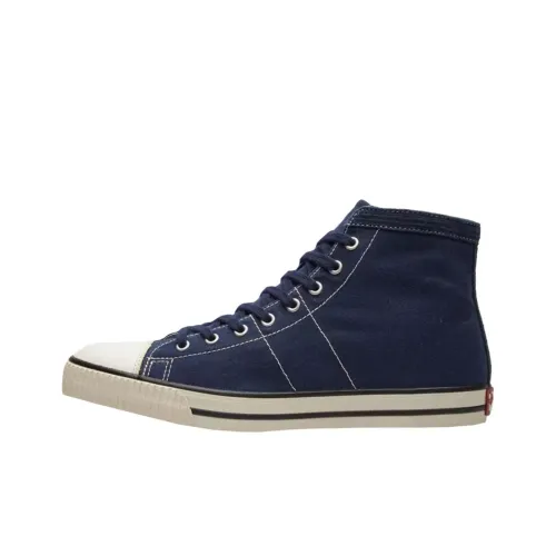 Visvim High-Top Canvas Shoes Marine Blue Men's