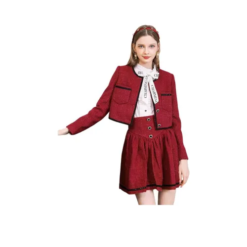 AIVEI Красный Женские Комплекты с юбкой