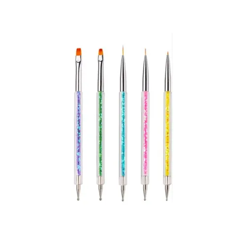 YUNNA 5 шт. Ножницы с двойной головкой стразы ручка для рисования ручка с проводкой ручка с лампочкой инструмент для ногтей