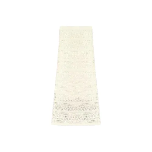 CONCISE WHITE KNIT Длинная Юбка Женская
