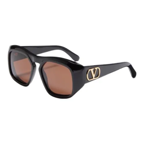 Valentino Ацетат Нерегулярная форма Солнцезащитные очки Унисекс Черный